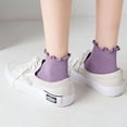 thumbnail image 6 of Breathable Spring Summer Super Thin Casual Frilly Ruffle Socks Ankle Short Women's Socks Boat Socks YELLOW, 6 of 8