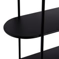 thumbnail image 5 of DecMode Black Industrial Metal Long with Round Edge 3 Tier Wall Shelf, 28"W x 28"H, 5 of 13