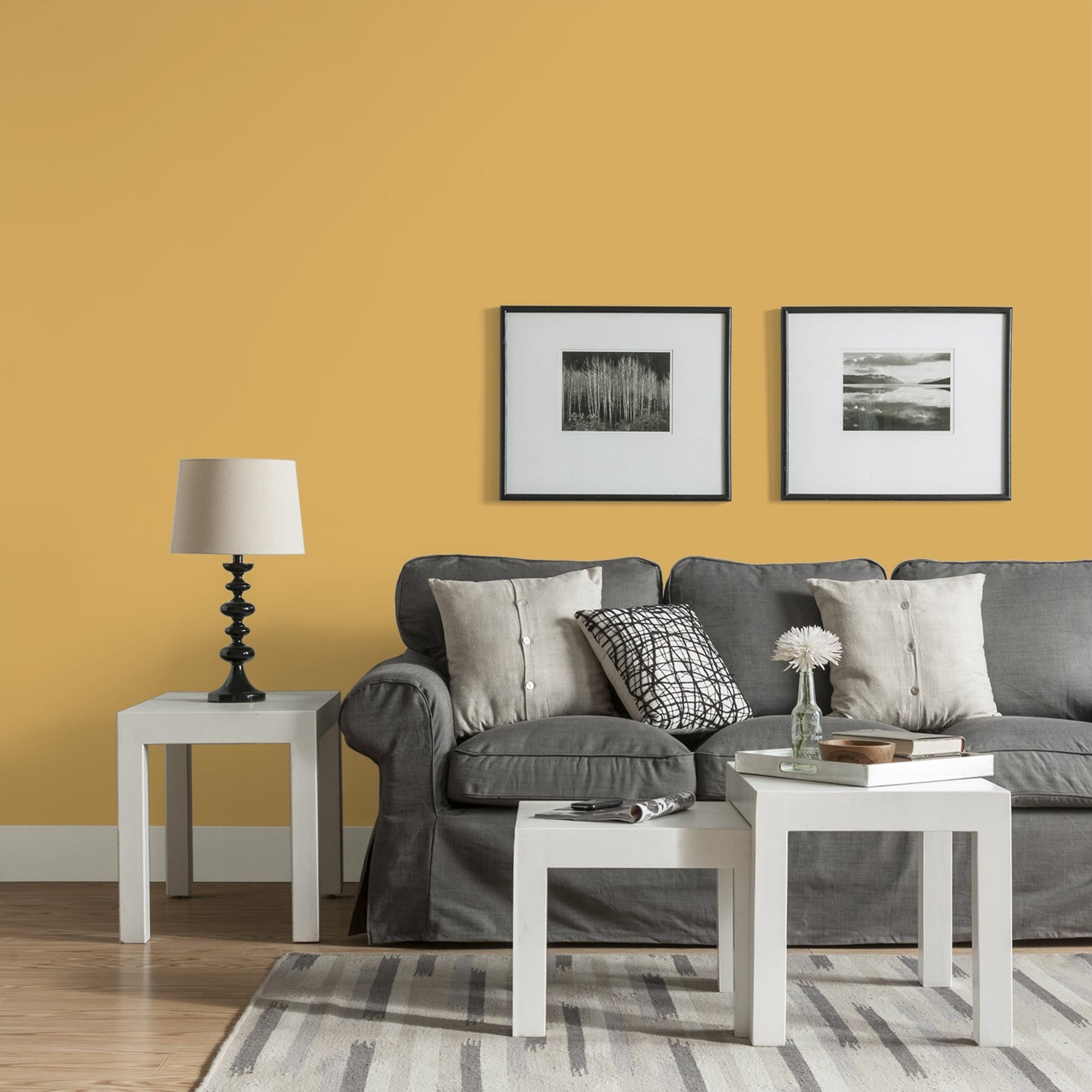 Glidden One Coat Butterscotch Bliss / Yellow Eggshell Interior Paint with Primer, 1 Gallon