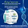 thumbnail image 5 of Methyl Multi One: Vegan Methylated Multivitamin for Men & Women With Methylfolate, Acive B12, B6, Zinc, Iron-Free, 60 Capsules, Once Daily for 60 Day Supply, 5 of 10