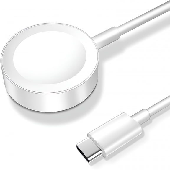 GJX 2026 New Magnetic Charging Cable for Charger, [Usb C Port] Wireless Charging Cable Compatible with Iwatch Series Ultra/10/9/8/7/6/Se/Se2/5/4/3/2 [3.3Ft] - White