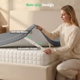 thumbnail image 5 of Poshby Twin XL Size 3 inch Gel Memory Foam Mattress Topper with Removable Fitted Cover for Back Pain,Gray, 5 of 11