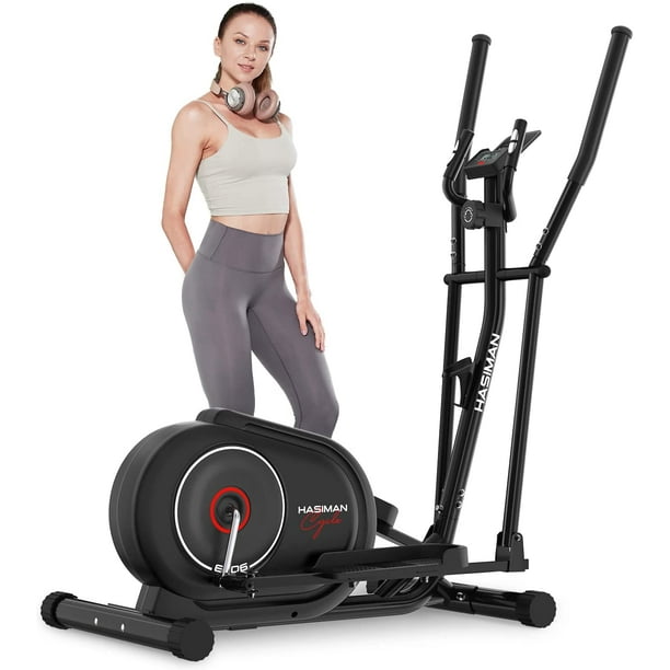 hjemme magasin kandidat HASIMAN Magnetic Elliptical Machine for Home Use 13.5'' Stride Heart Rate  Monitor Exercise Trainers 350lb - Walmart.com
