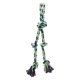 thumbnail image 1 of Cuerda de masticar en forma de nudos para perros Unique Bargains, cuerda de algodón trenzada duradera para limpiar los dientes de gatos y perros, color rosa, azul y verde, 1 of 7