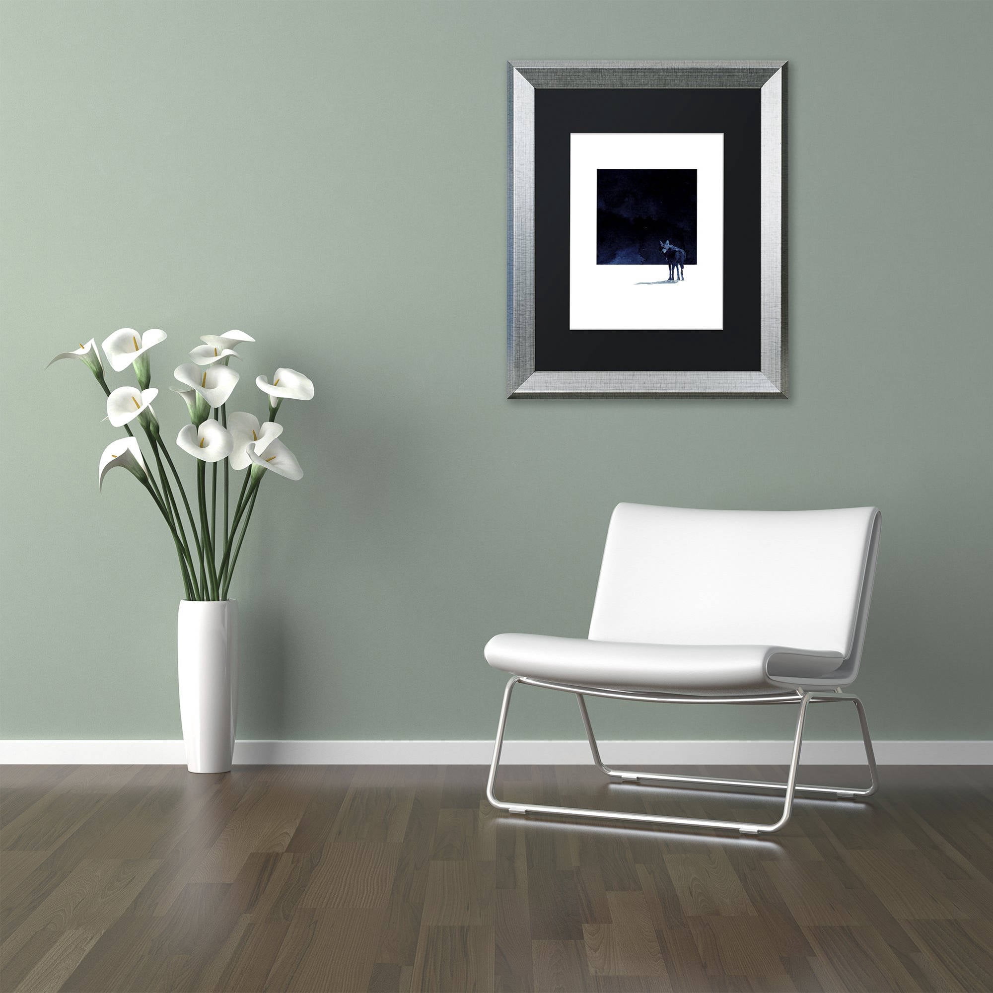 Trademark Fine Art 'I'm Going Back' Canvas Art by Robert Farkas, Black Matte, Silver Frame