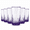 Purple-Wind Collection, variant on Blue Wind Collection 13.5 Oz Solid Glass Drinking Glass Set of 6 for Home Restaurant Bar