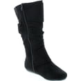 thumbnail image 7 of Forever Link KLEIN-70 Women's Closed Round Toe Buckle Slouch Flat Heel Mid-Calf Boot, 7 of 7