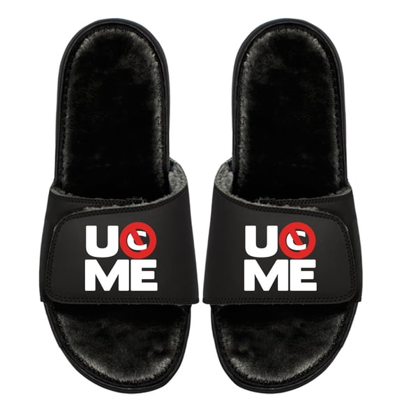 Unisex ISlide Black John Cena Fur Wordmark Slide Sandals
