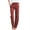 Wine Red, variant on MAWCLOS Ladies Bottoms Solid Color Long Pants High Waist Trousers Comfy Lounge Wide Leg Cotton Linen Pant Dark Gray US 2XL