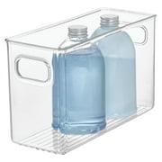 iDesign Linus Clear Bath Home Storage Organizer 10" L x 4" W x 6" H