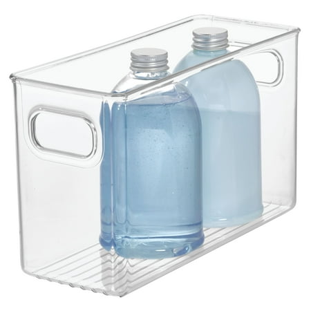 iDesign Linus Clear Bath Home Storage Organizer 10" L x 4" W x 6" H