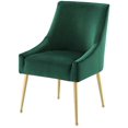 thumbnail image 3 of Side Dining Chair, Set of 2, Velvet, Metal Steel, Green, Modern Contemporary Urban Design, Kitchen Room Cafe Bistro Restaurant Hospitality, 3 of 4