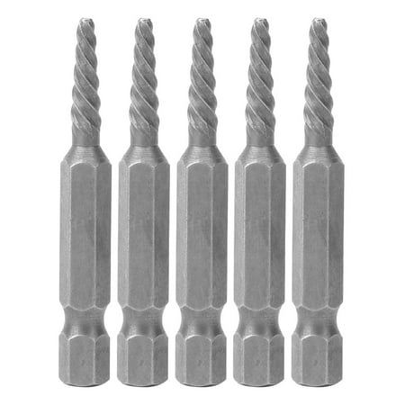 

2024 5Pcs Broken Screw Remover Hex Silver High Speed Steel Damaged Bolt Extractor 50mm