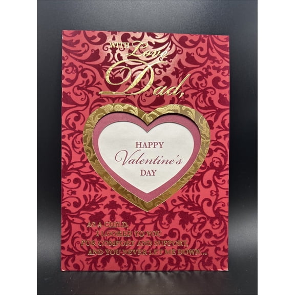 Happy Valentine's Day Dad Greeting Card w/Envelope
