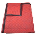thumbnail image 4 of 6 Pack 72" x 80" Heavy Duty Moving Blankets for Furniture & Appliances Protection - Red Non-Woven Zig-Zag Stitching Quilted Furniture Pads for Packing, Storage & Cargo Protection, 4 of 9