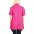 thumbnail image 3 of Women's Basic Short Sleeve Open Front Casual Comfy Office Work Wear Solid Cardigan, 3 of 3