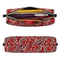 thumbnail image 2 of Balery Vintage Red Paisley Estuche de Lápices de Cuero Impreso, Estuche para Suministros de Arte, Estuche de Lápices con Cremallera, Estuche de Almacenamiento de Papelería, 2 of 7
