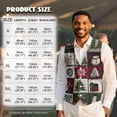 thumbnail image 6 of Uorisanigo Christmas Pattern Print Mens Casual Vest Sleeveless Men's Suit Vest Casual Size XL V Neck Regular Fit Vests Jacket Stylish for Prom for Men, 6 of 7