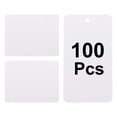 thumbnail image 1 of 100 Piezas Etiquetas de Envío de Plástico Blanco, 3.5" x 2" Etiquetas de Etiquetado Impermeables Perforadas para Equipaje, Garaje, Etiqueta de Inventario, 1 of 7