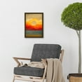 thumbnail image 2 of Modern Abstract Sunset Seascape Painting Artwork Framed Wall Art Print A4, 2 of 4