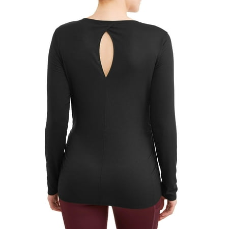 Athletic Works Ruched Ls Tee (Best Party Wear Tops)