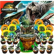Jurassic World Rebirth Party Supplies Latex Balloons Decor Banner Backdrop Kit Birthday Decorations