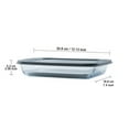 Dishware Set,7.4inch×12inch Rectangular Glass Baking Dish With Gray Lid