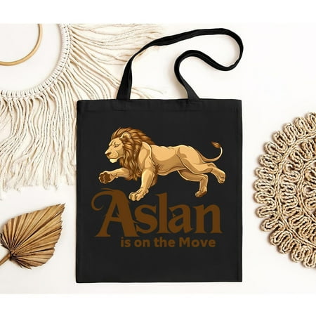 vintage Aslan the Lion is on the Move Tote Bag-TH18841