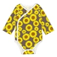 thumbnail image 5 of Cotton Baby Onsies, yellow sunflowers brown print Unisex Newborn Baby Long Sleeve Bodysuit Infant Outfit Toddler Baby Boy Clothes for Boys Girls, 5 of 7