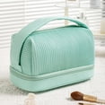 thumbnail image 1 of onlyliua para Interior/Exterior Bolsa de Maquillaje, Bolsa de Lavado Plisada, Bolsa de Almacenamiento Portátil de Viaje de Media Caña, 1 of 3