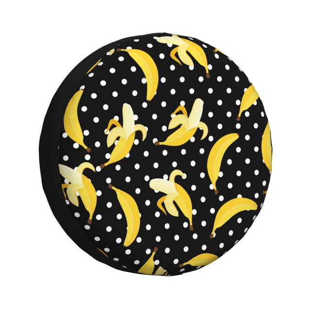 Fotbe Banana Funda de Llanta de Repuesto con Estampado, Engrosada, Ajuste Universal para Jeep, Remolque, RV, SUV, Camión-17 inch
