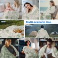 thumbnail image 5 of Sage Green Starfish Cooling Blanket,Lightweight Breathable Summer Throw Blanket with Double Sided Cold Effect,Coastal Nautical Seahorse Conch Picnic Blankets Bed Sheet for Hot Sleepers 30"x40", 5 of 8