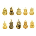 thumbnail image 4 of Qarigey Colgantes de latón con patrón de loto de calabaza, colgante dorado a prueba de decoloración, accesorio de joyería resistente, collar, regalo Accesorios de disfraces girable NO1 Qarigey AP016745-01, 4 of 6
