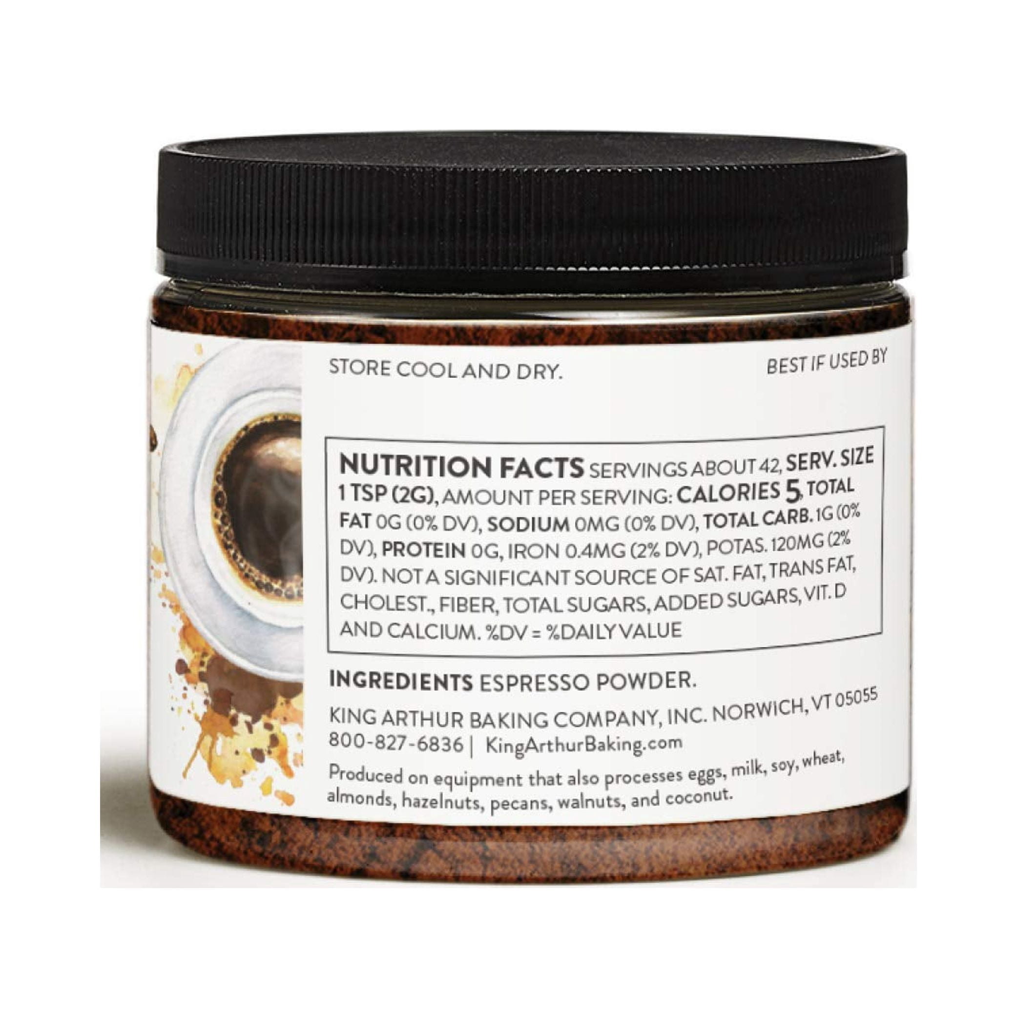King Arthur Flour Espresso Powder, 3 oz, for cakes, cookies, or all types baking NEW