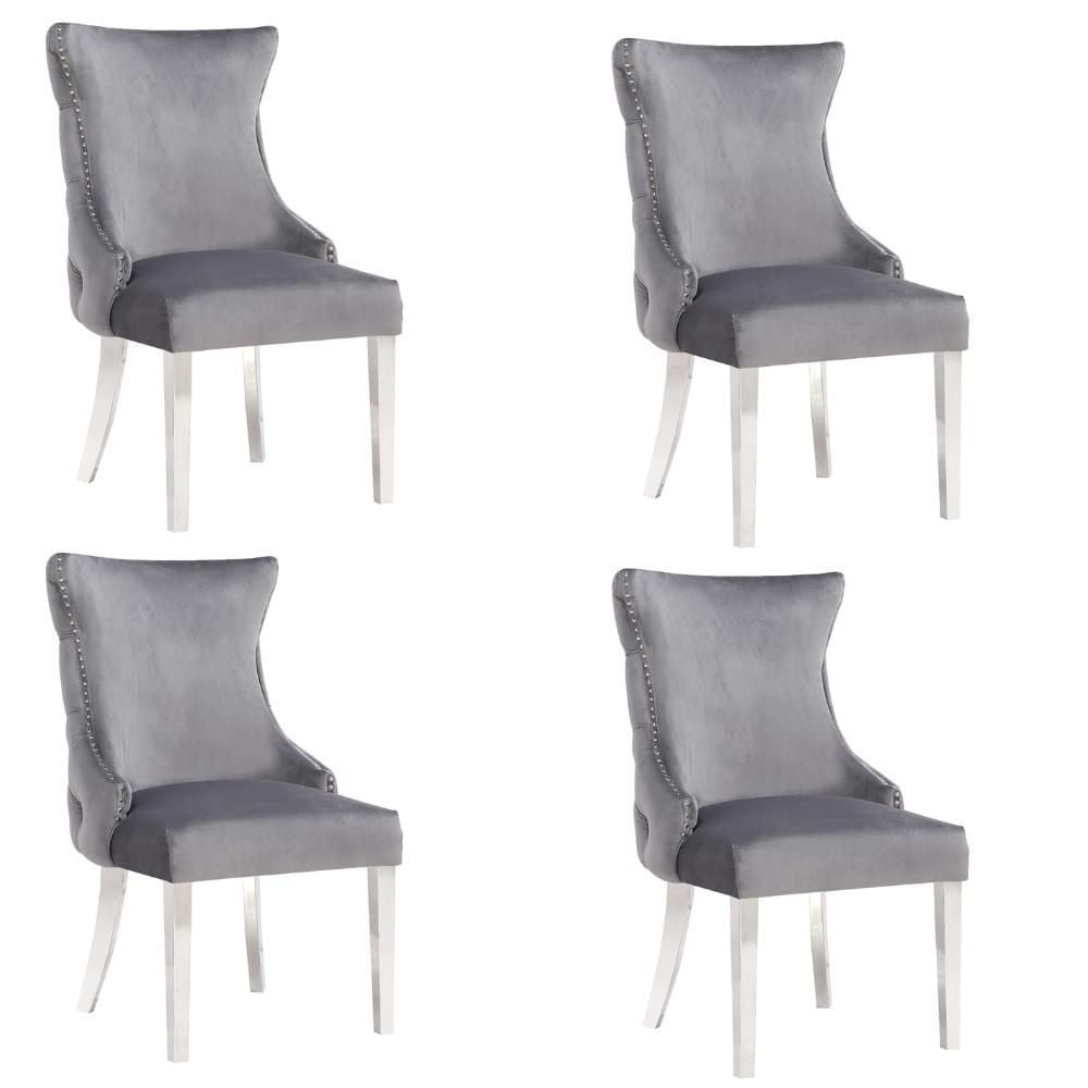 STONEFORT CHAIR – STEEL in Grey SET OF 4