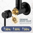 thumbnail image 6 of Wowow Brass Commercial Wall Mounted Pot Filler with Double Joint Swing Arms in Black, Single Hole Stove Faucet for Kitchen, 6 of 8