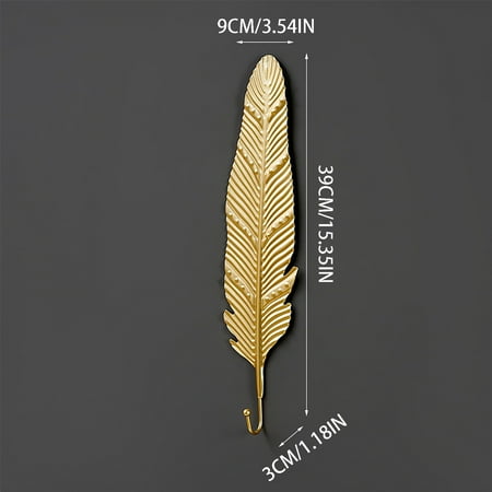 

Veki Leaf Iron Perforated Light Hook Wrought Metal Decorative Home Coat Hook Housekeeping & Organizers Binds Storage