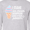 thumbnail image 4 of Inktastic I Make Ice Cream Disappear What's Your Power Long Sleeve Youth T-Shirt, 4 of 5