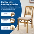 thumbnail image 4 of Classic Hardwood Slat Back Folding Chair - Blush Fabric and Oak, 4 of 6
