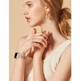 thumbnail image 7 of TOYOUTHS Leather Band Compatible with Apple Watch Bands Women 41/40/38/42/44/45/46/49mm, Dressy Fancy Slim Thin Strap with Designer D-Shape Buckle for iWatch Series 10 9 Ultra SE 8 7 6 5 4 3 2 1, 7 of 7