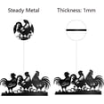 thumbnail image 3 of Farmhouse Metal Wall Decor Hanging Sculpture Wall Art Rooster Hen Chick Egg Rustic Sign Wall Silhouette Artwork Decoration, 3 of 9