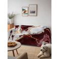 thumbnail image 6 of Marble Red Couch Cover for Dogs, Modern Abstract Gold White Brick Stone Motif Washable Sofa Covers Slipcover for Pets Dogs Futon Cover, Couch Recliner Covers, Oversized Chair Slipcover 71"x91", 6 of 9