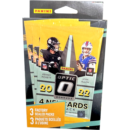 2022 Panini Optic NFL Football 3PK Trading Cards Hanger Box