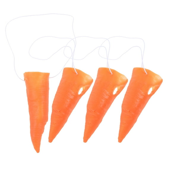 LOLIPPYY 4-Pack Snowman Carrot Nose Props for Winter Holiday Parties, Seasonal Decorations, and Festive Themed Celebrations