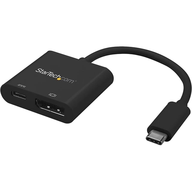 STARTECH USB C to DisplayPort Adapter, with Power Delivery (USB PD), Power P Through Charging, 4K 60Hz, USB-C to