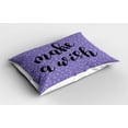 thumbnail image 2 of Ambesonne Saying Pillow Sham 2 Pack, Uplifting Wish Slogan, 30"x20", Violet Black, 2 of 3