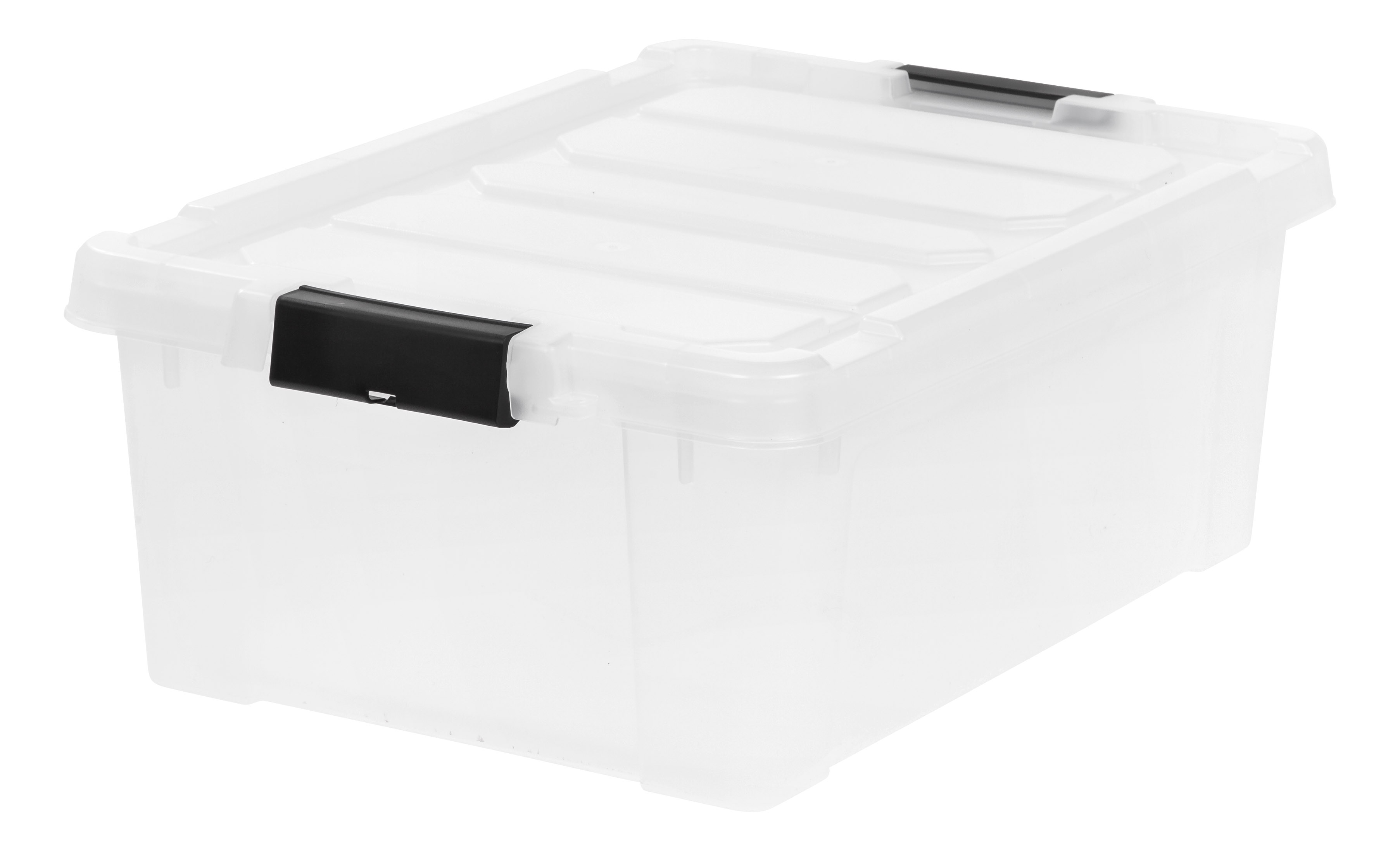 IRIS 10 Gal. Hard Plastic Store It All Tote Storage Box in Black (8-Pack) 2  x 586526-4PK - The Home Depot