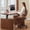Dark Black, variant on Bestier Bentwood Ergonomic Armless Office Desk Chair with Wheels, Comfy Computer Chair with Lumbar Support, Teddy Mid Back Adjustable Height 360° Rolling Swivel Task Chair No Arm for Home, Off White