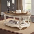thumbnail image 2 of Signature Design by Ashley Realyn White and Brown Farmhouse Style Coffee Table with Storage Shelf, 2 of 6