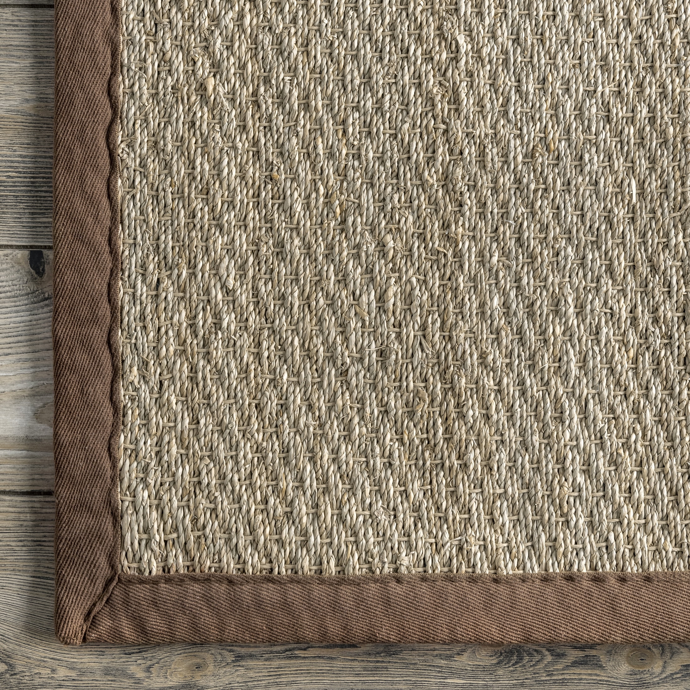 nuLOOM Elijah Farmhouse Seagrass Area Rug, 4' x 6', Elijah Brown
